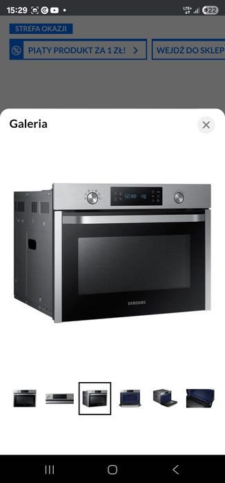 Kuchenka mikrofalowa do zabudowy Samsung NQ50K3130BS