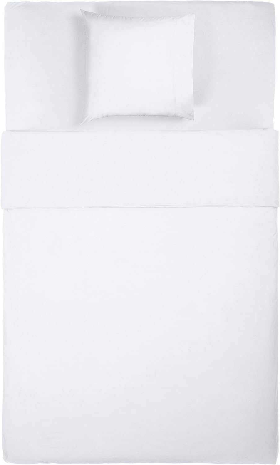 POŚCIEL 135x200cm BAWEŁNA 80x80cm Amazonbasics biała w263