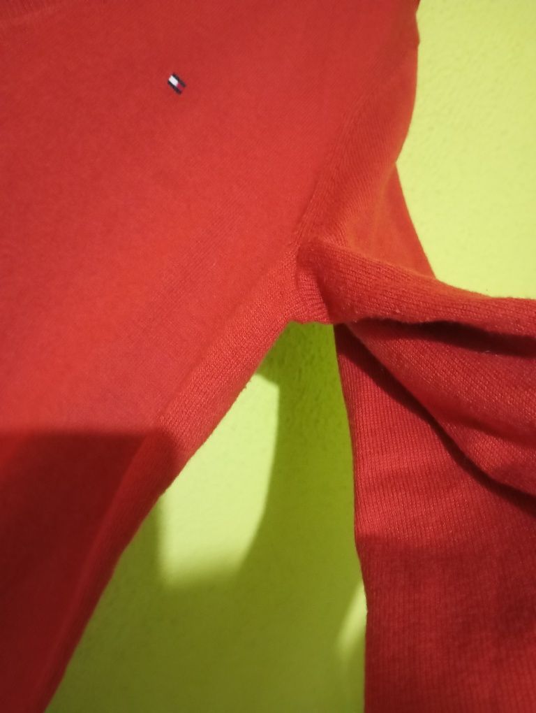 Sweter damski Tommy Hilfiger XL dekolt, z welną
