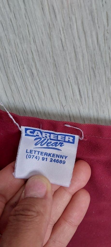 Fartuch fartuszek kuchenny kelnerski bordo
