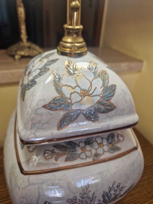 Lampa oriental Ginger Jar porcelana mosiądz