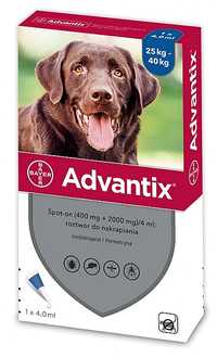 Advantix dla psów od 25kg do 40kg 4ml x4szt