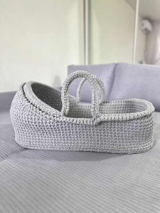 Плетена люлька-переноска для немовлят розмір 700х300. З матрасиком.