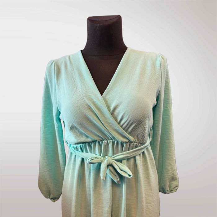 Długa Sukienka Wiosenna Żółty