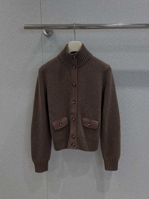 Loro Piana kardigan z kaszmiru i zamszu