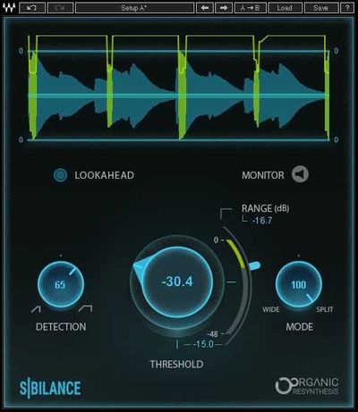 WAVES Sibilance transparent vocal deEsser plugin vst aax Waves plugin
