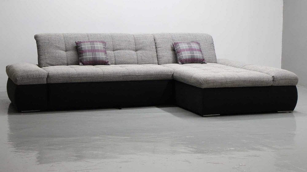 TMT Narożnik funkcjA spania Szara tkania rozkładana rogówka salon sofA