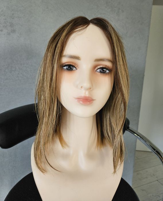Peruka na siateczce lace front ciemny blond lob bob longbob