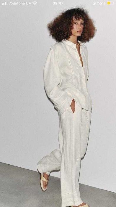 Костюм лен Zara dutti cucinelli