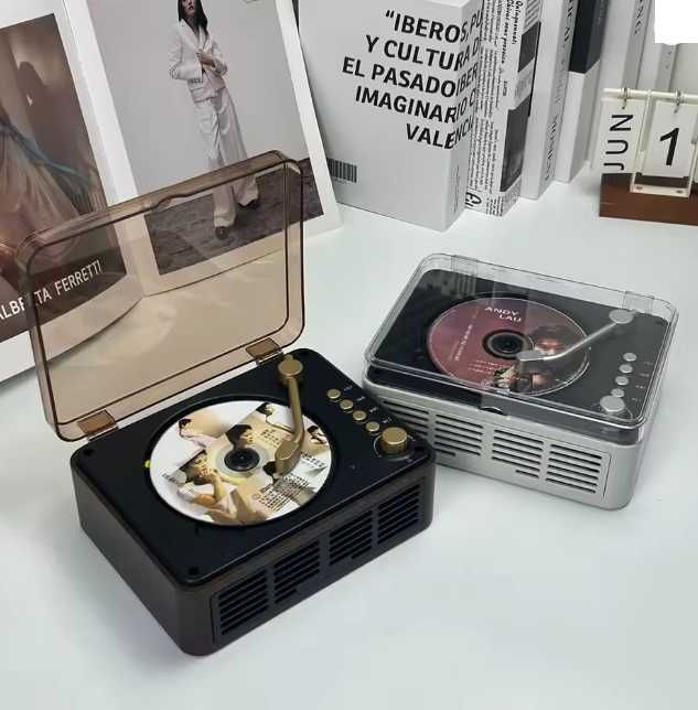 Retro Odtwarzacz CD z Radiem FM Bluetooth USB i Pilotem