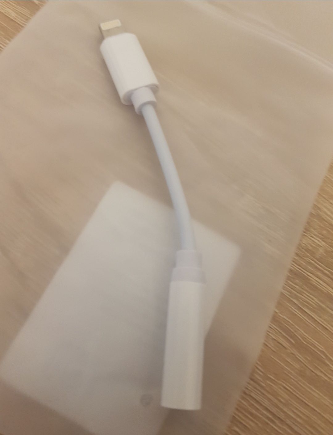 Adapter słuchawek Iphone 7 - Lightning na jack 3,5mm - biały