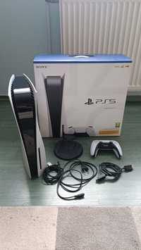PS5 PlayStation 5 z napędem + pad + okablowanie