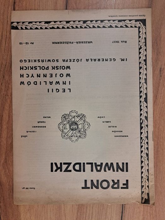 Front Inwalidzki – 1937, nr 12–13