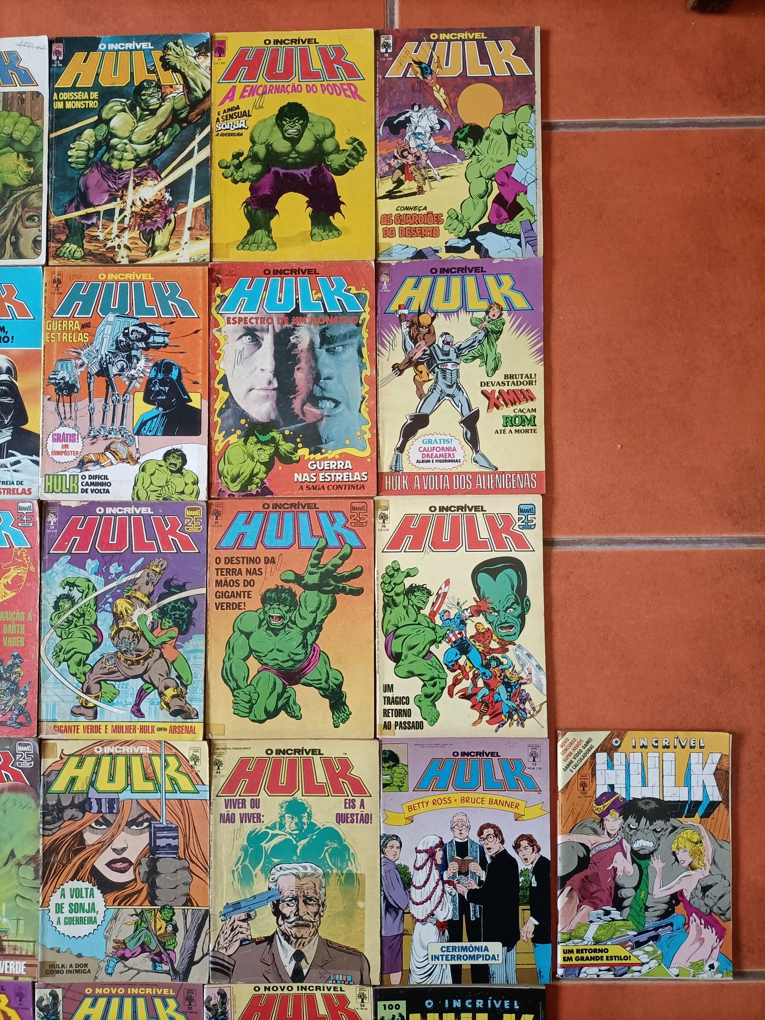 71 Livros de Hulk, Capitão América, Wolverine e X-Men da Abril