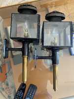 Par lanternas antigas séc. XIX electrififadas 48 cm