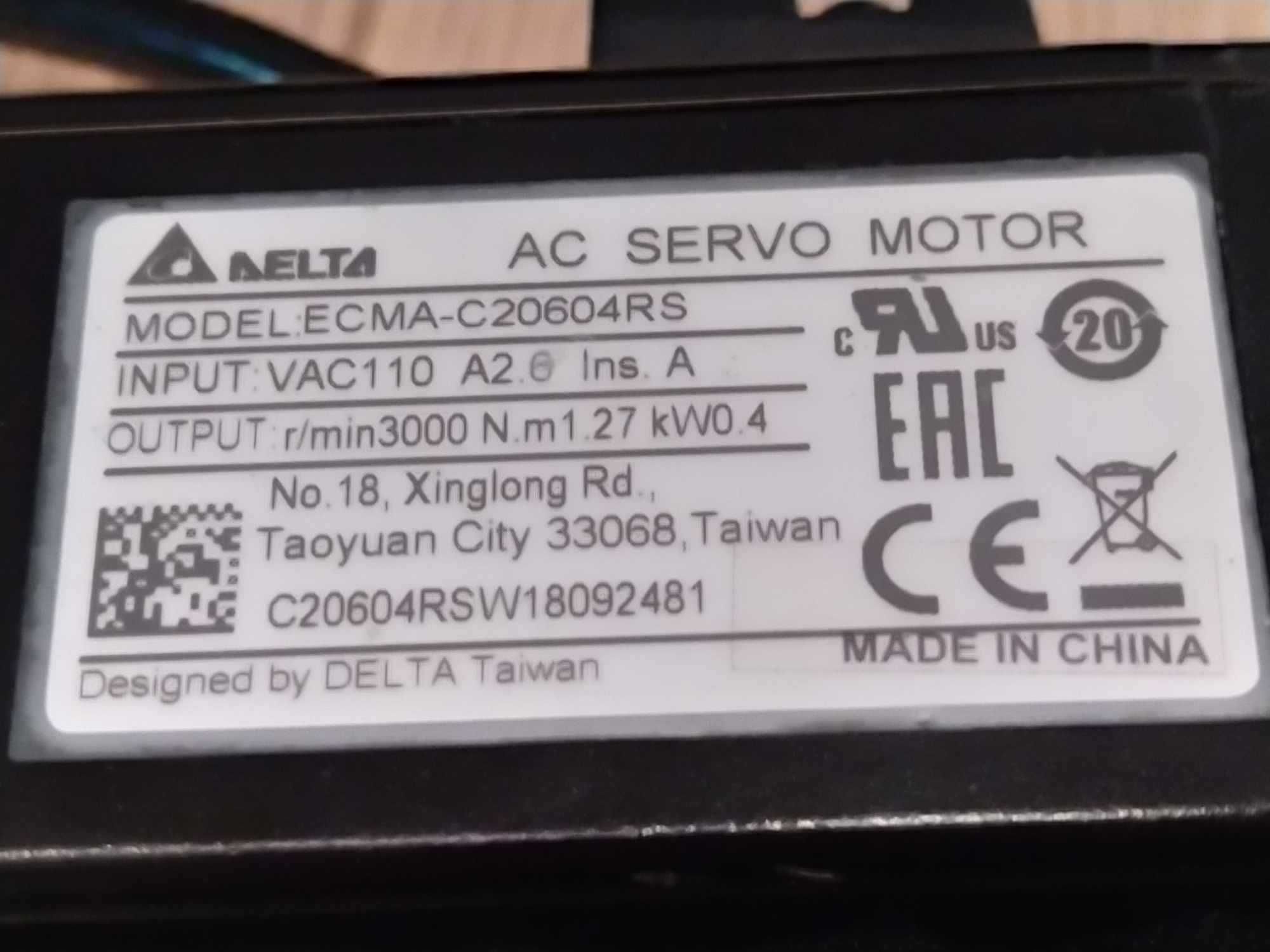 elektrowrzeciono serwonapęd delta ac servo motor ecma-c20604rs