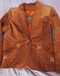 Skórzana kurtka marynarka zamszowa vintage retro Winlit 6/34/XS 36/S