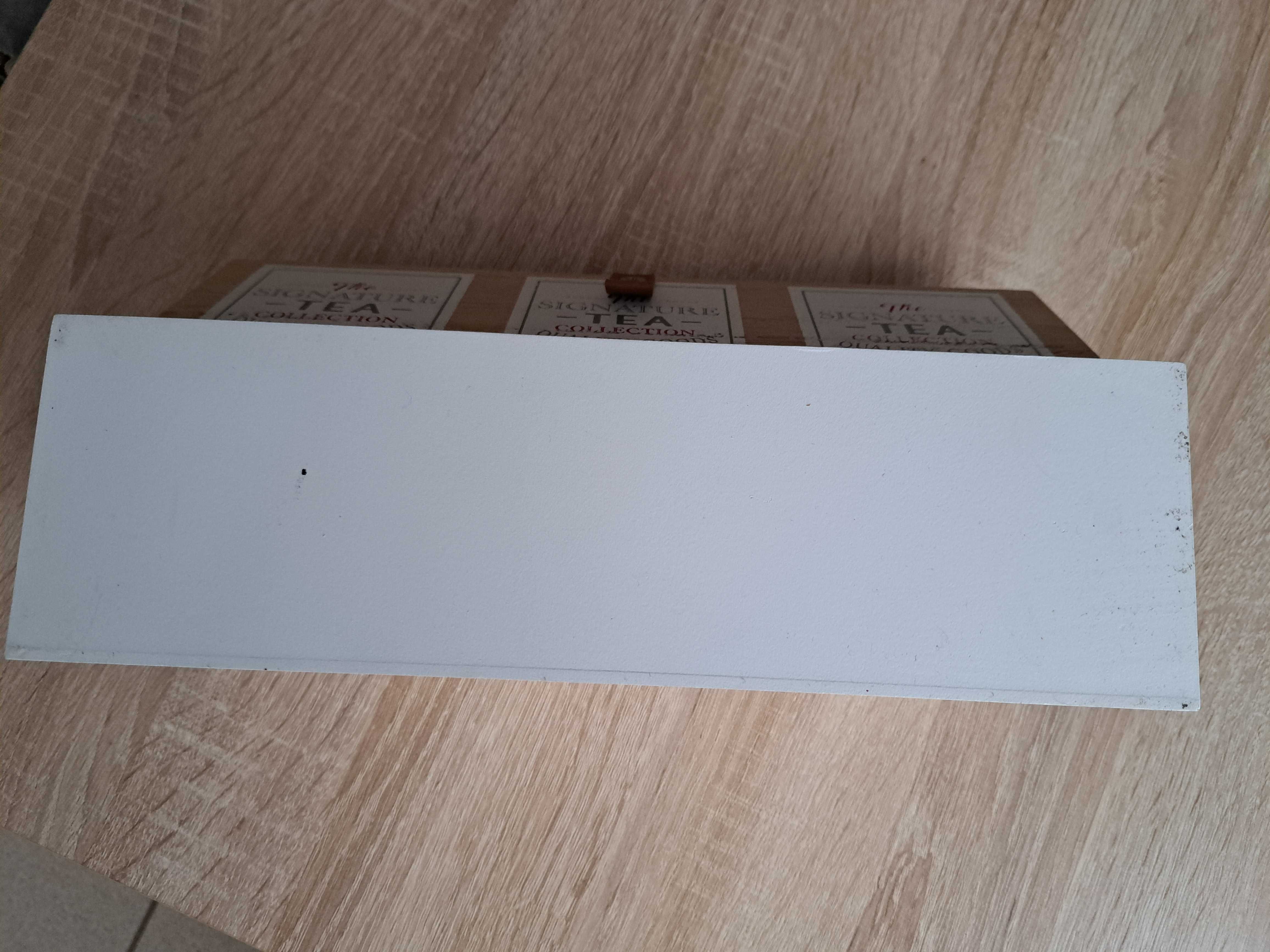 Drewniane pudełko pojemnik na herbatę