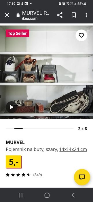 7 sztuk - Ikea organizery na buty 1 + 6