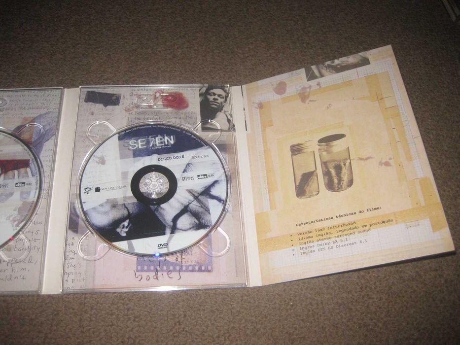 "Seven- Sete Pecados Mortais" com Brad Pitt/2 DVDs/Digipack