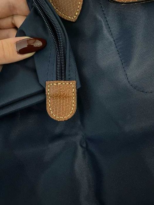 "Torba Damska"Longchamp_Le_Pliage_Nylon_Skóra_Navy blue