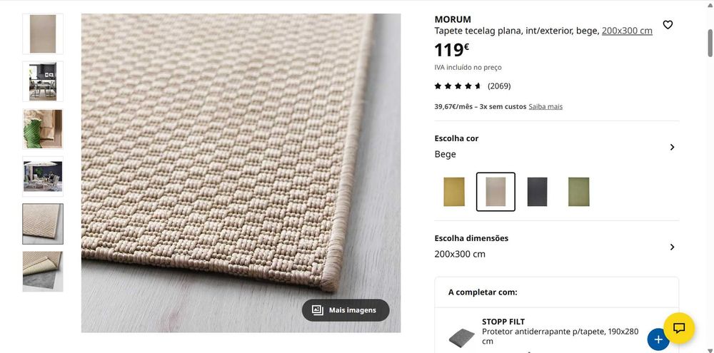 Tapete MORUM da IKEA bege