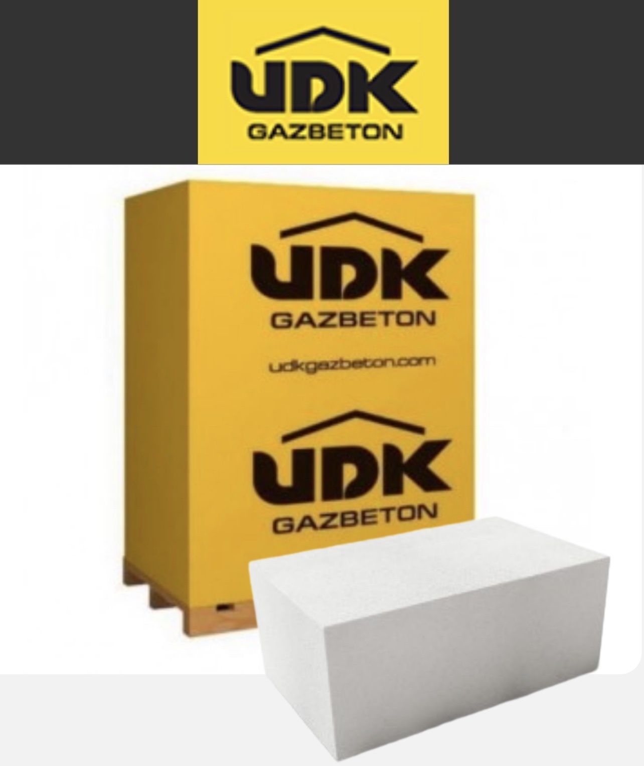 Газоблок UDK. D400-D500. 3600 грн/м3. ціна в Рівному.