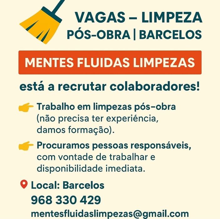 Limpezas de escritórios e após obra