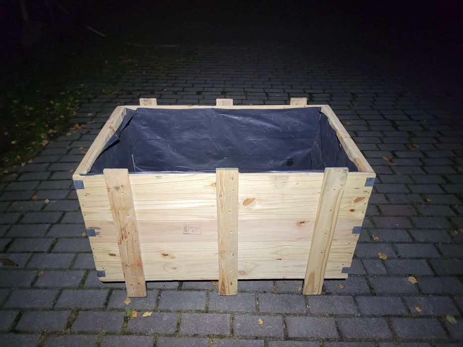 Skrzynia drewniana paka solidna kwietnik  podwyższona grządka doniczka