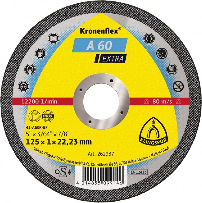 Tarcza Płaska A60Ex T1A 115*1.0*22 262/936 Klingspor