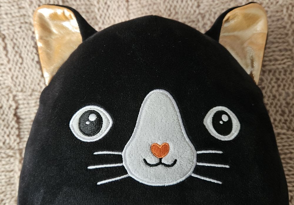 Przytulanka czarny kot nietoperz 30cm halloween zabawka pluszowa nowa