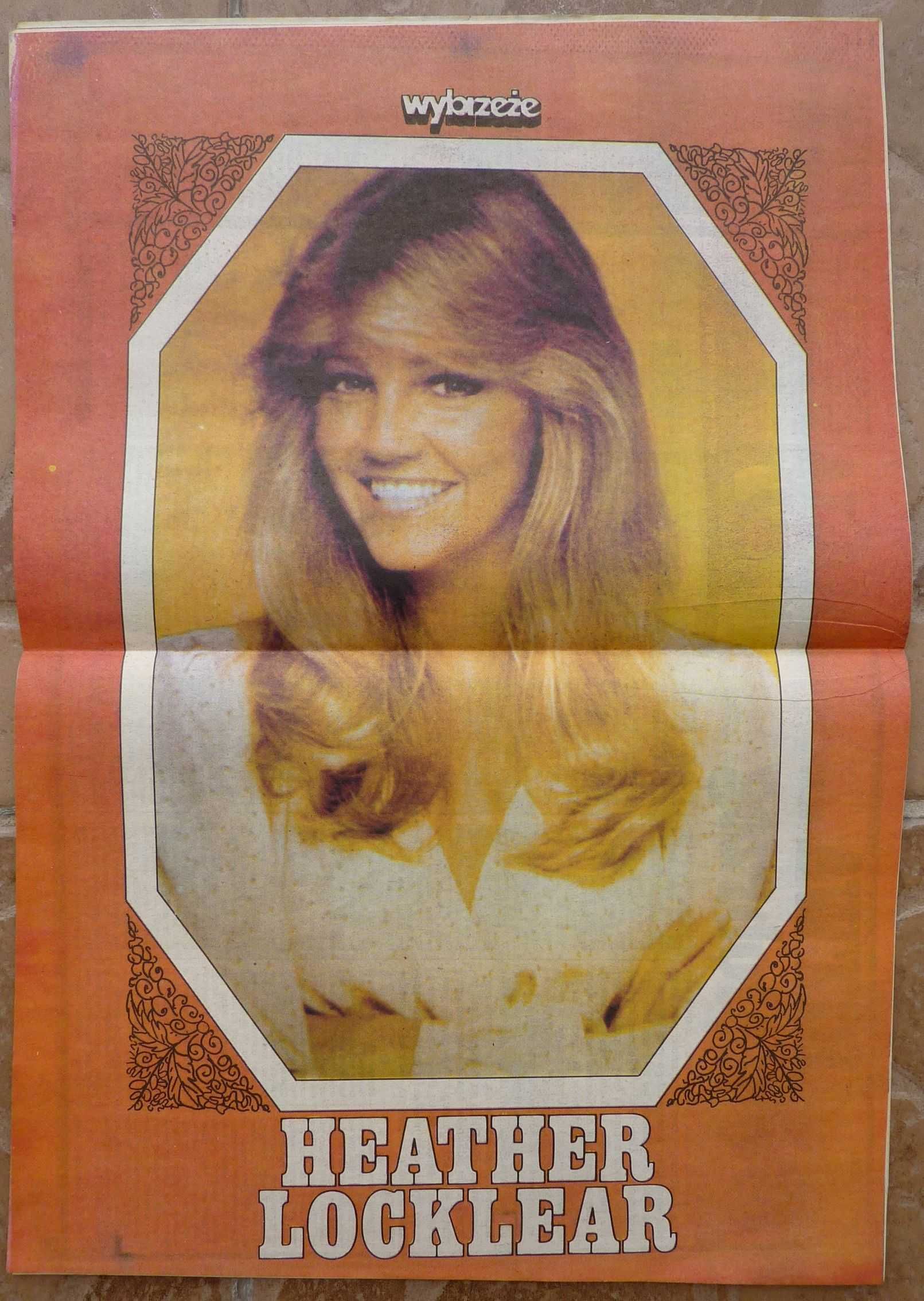 WYBRZEŻE tygodnik 11/1985 - plakat - HEATHER LOCKLEAR