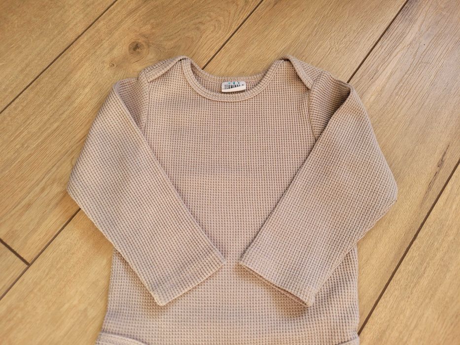 Strukturalne body 92 18-24 waflowe niemowlęce unisex dzianina