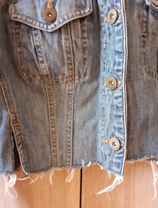 42 XL Next kurtka dżinsowa jeansowa katana krótka crop unikat retro