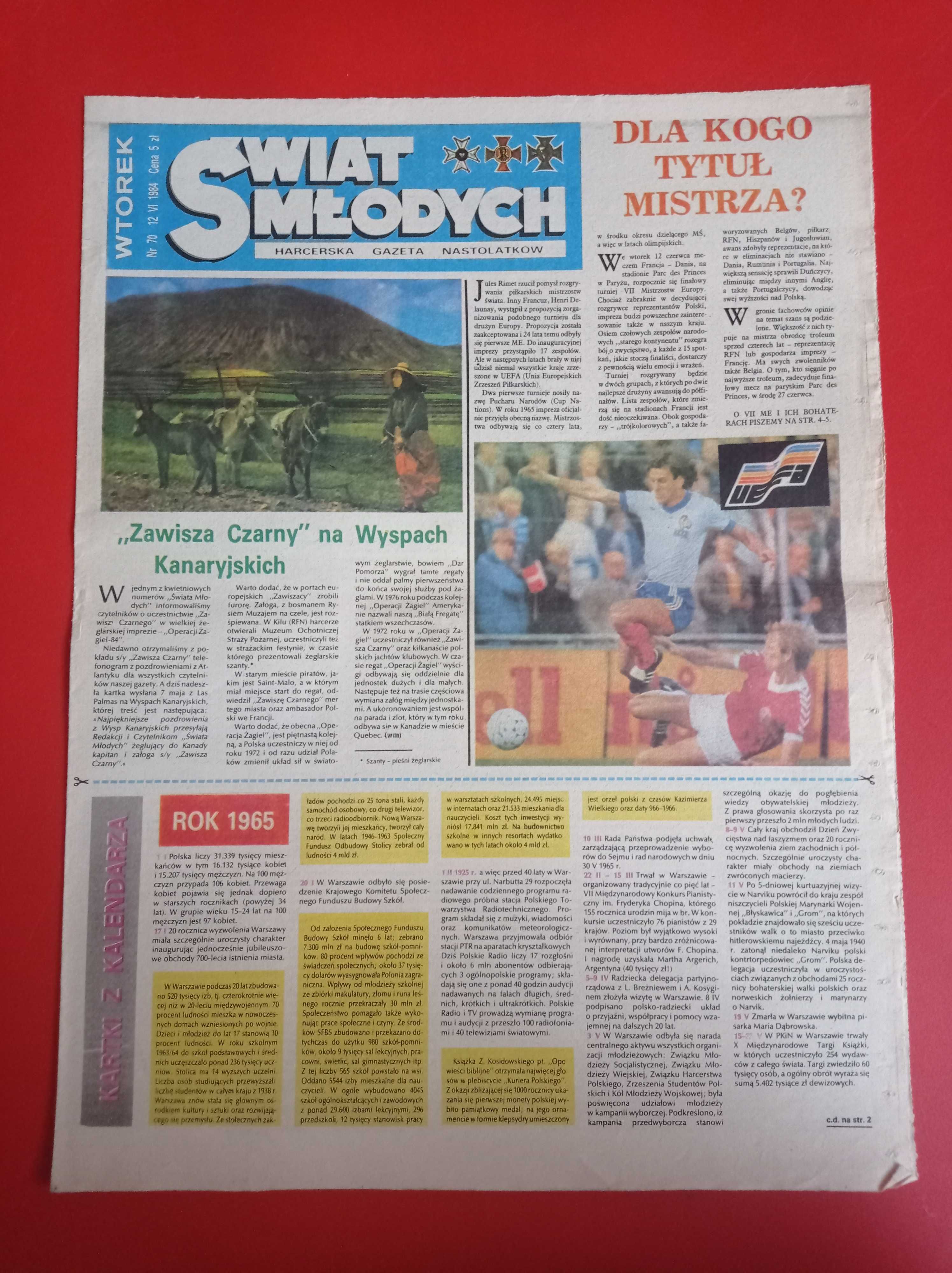 Świat młodych, nr 70/1984, 12 czerwca 1984, Tytus, Romek i A'Tomek