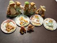 Коллекционные  тарелочки-панно Cherished Teddies мишки фигурки