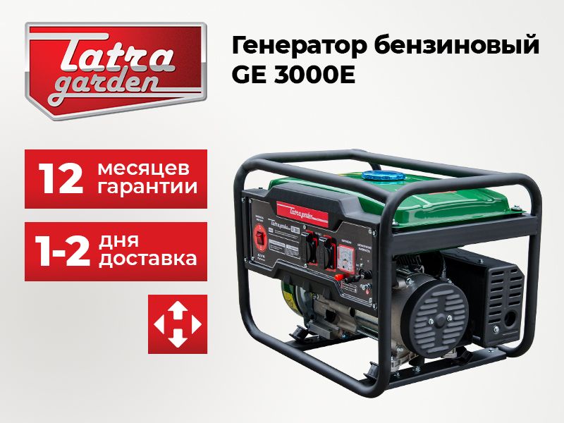 Генератор бензиновый Tatra Garden GE 3000E | Гарантия 12 месяцев