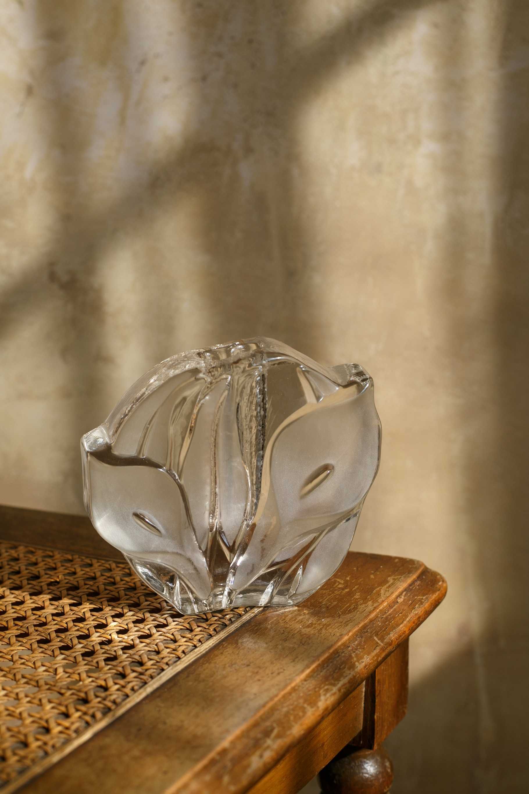 Szklany wazon solifleur Walther Glass lata 70.