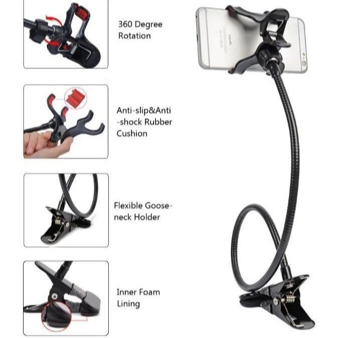 Металлический универсальный гибкий держатель для телефона, для ламп