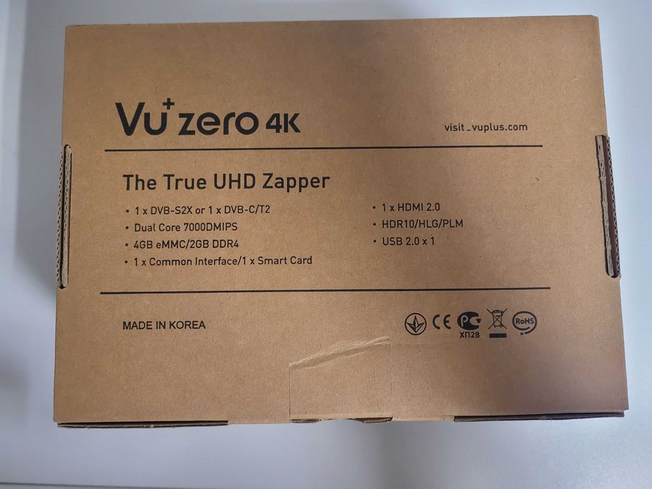 Vu+ Zero 4K Satélite (DVB-S2X) C/Novo em Caixa