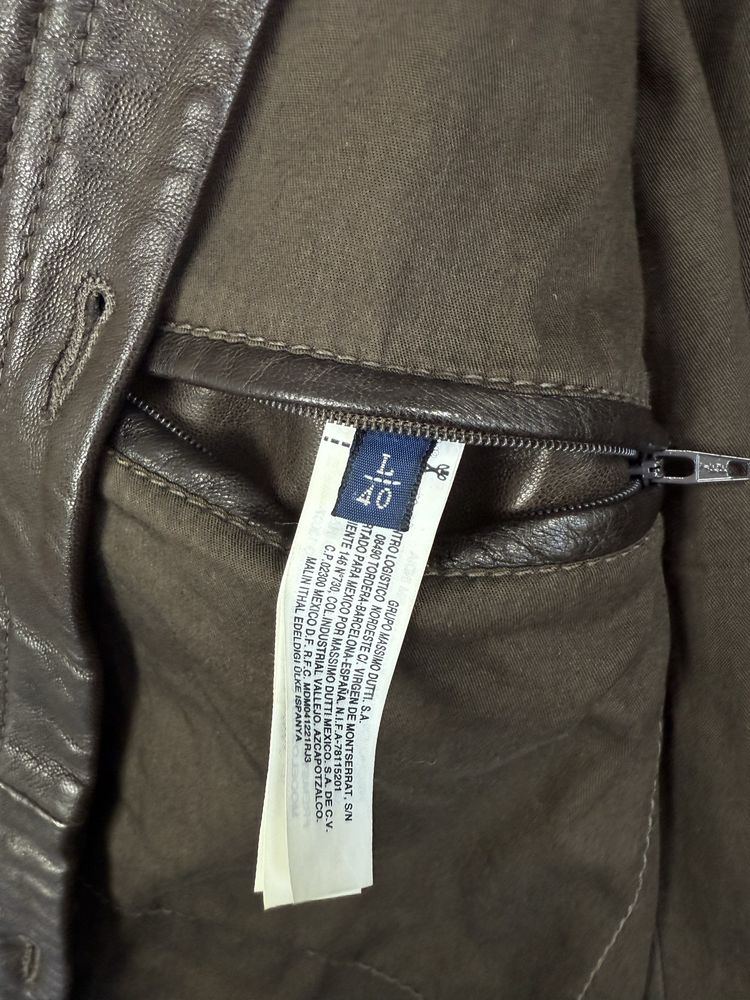 Чоловіча шкіряна куртка massimo dutti