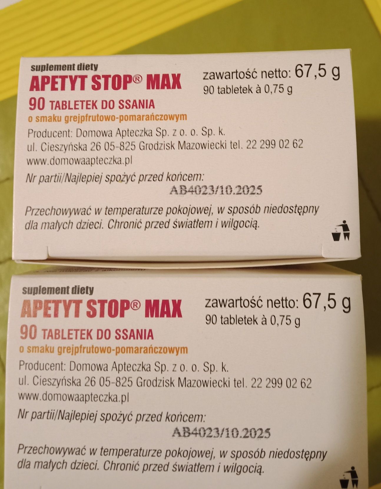 Apetyt Stop Max grejfrutowo-pomarańczowe 90 tabl.