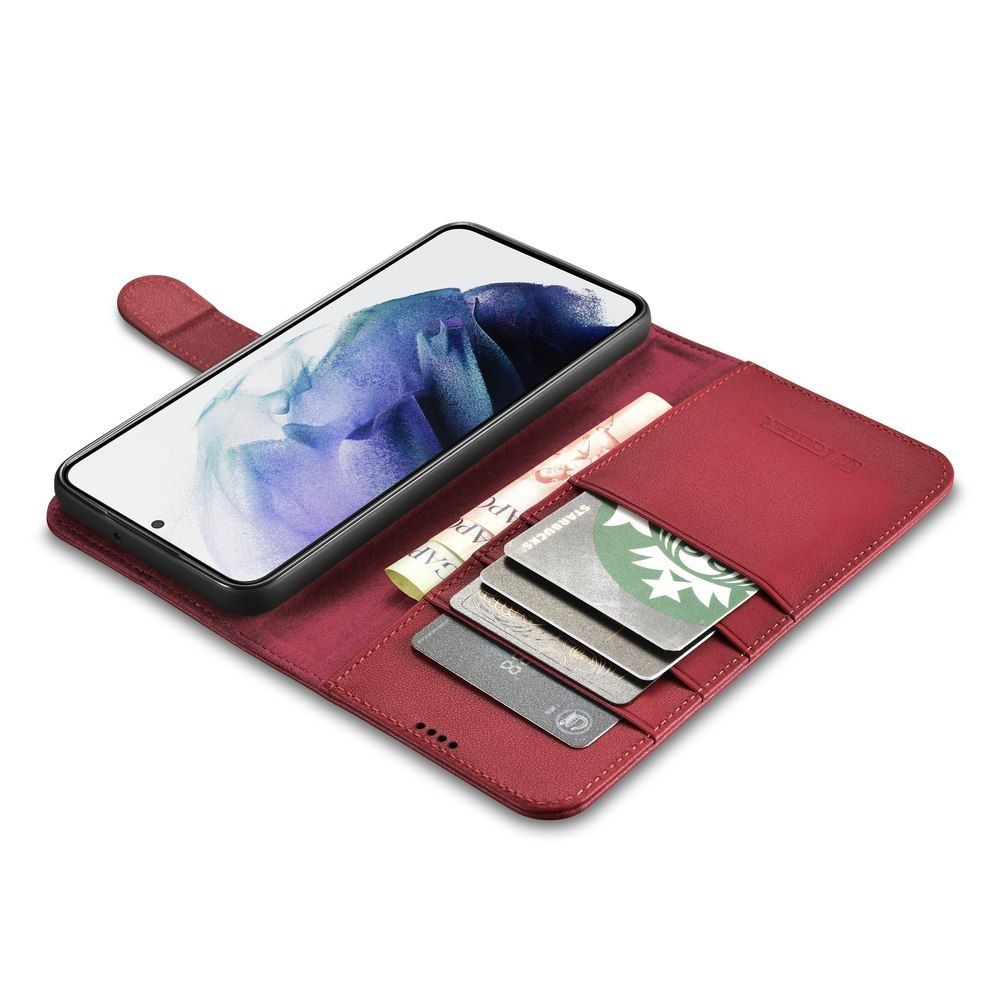 Etui Icarer Haitang Leather Wallet Samsung Galaxy S22 Plus Czerwony