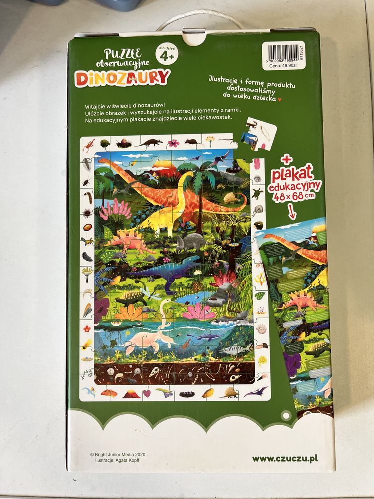 Puzzle obserwacyjne Czuczu Dinozaury