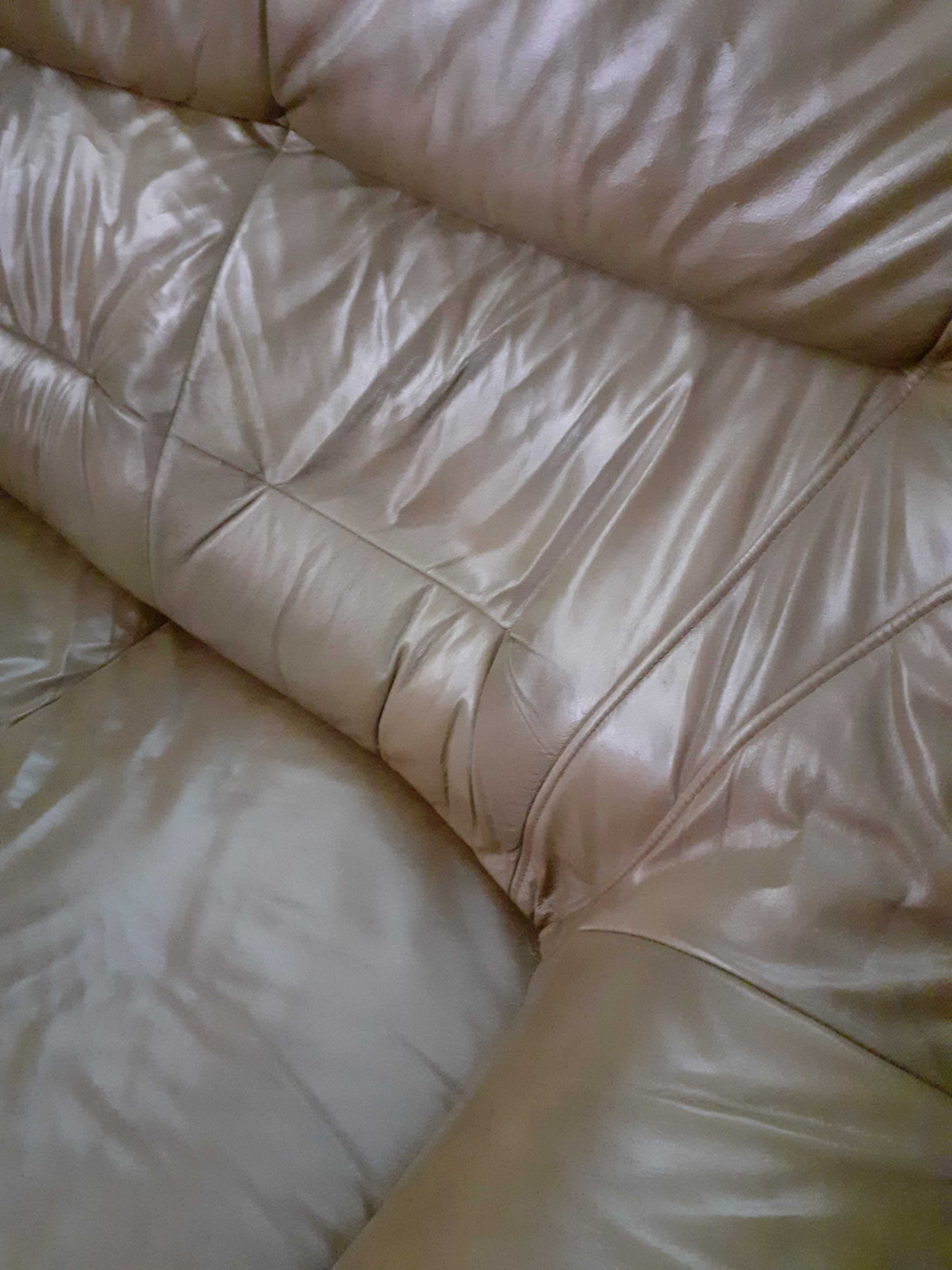 skórzana sofa 3 osobowa z funkcją spania
