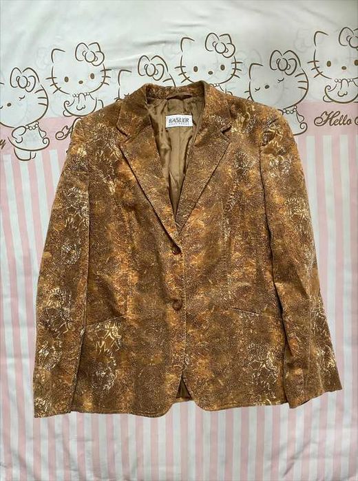 Cudowna musztardowa marynarka w orientalny wzór Basler L/M 40/38