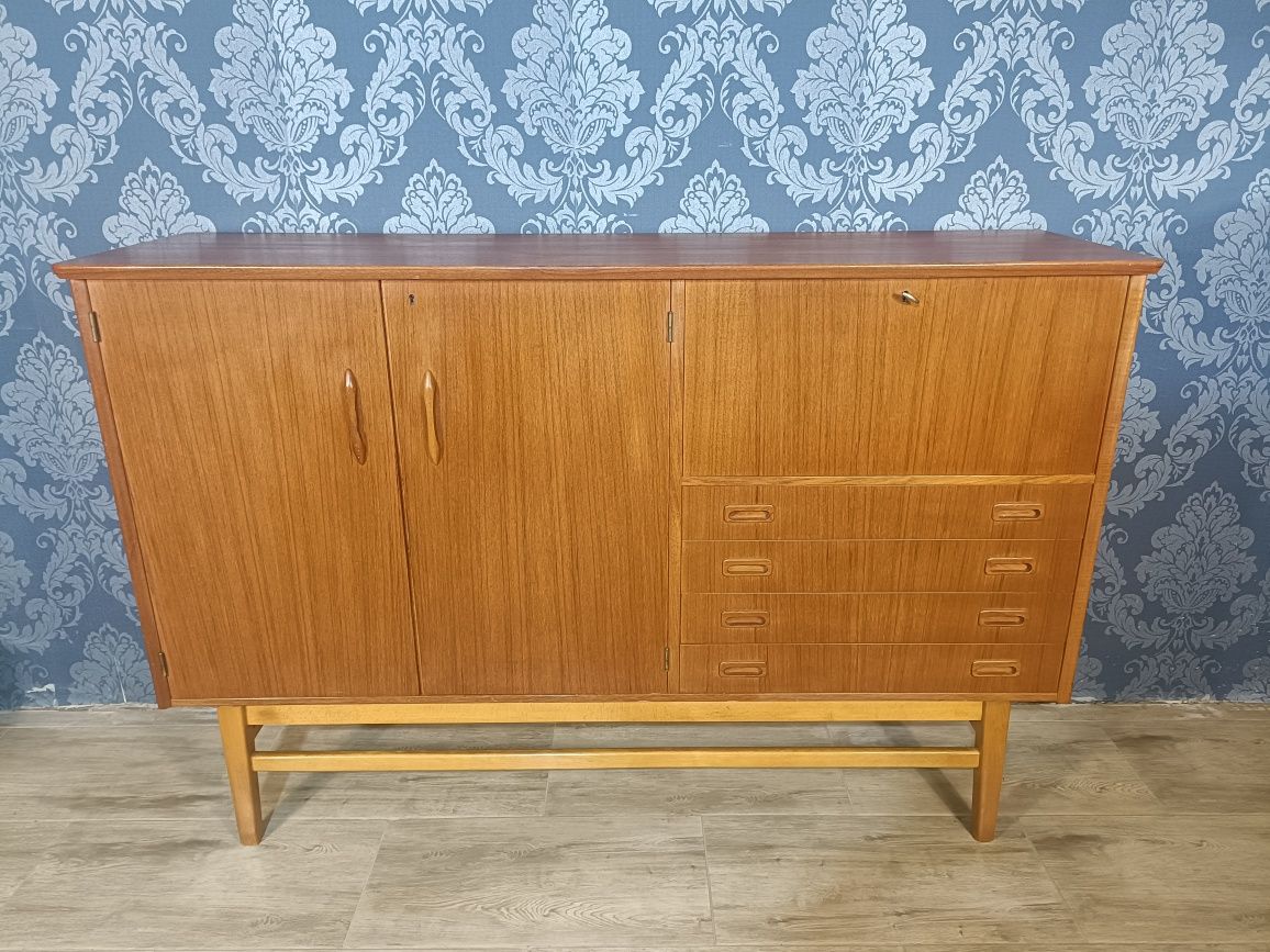 Duńska komoda tekowa, sideboard, komoda prl