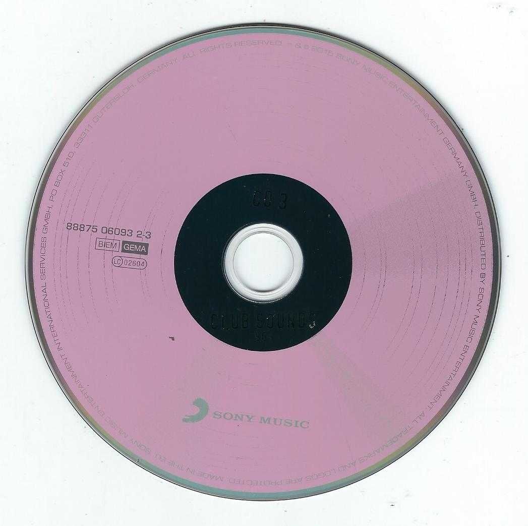 3 CD - Club Sounds 90's (2015) (Sony Music) (Digipak)