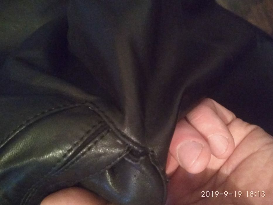 Зимняя мужская кожаная куртка