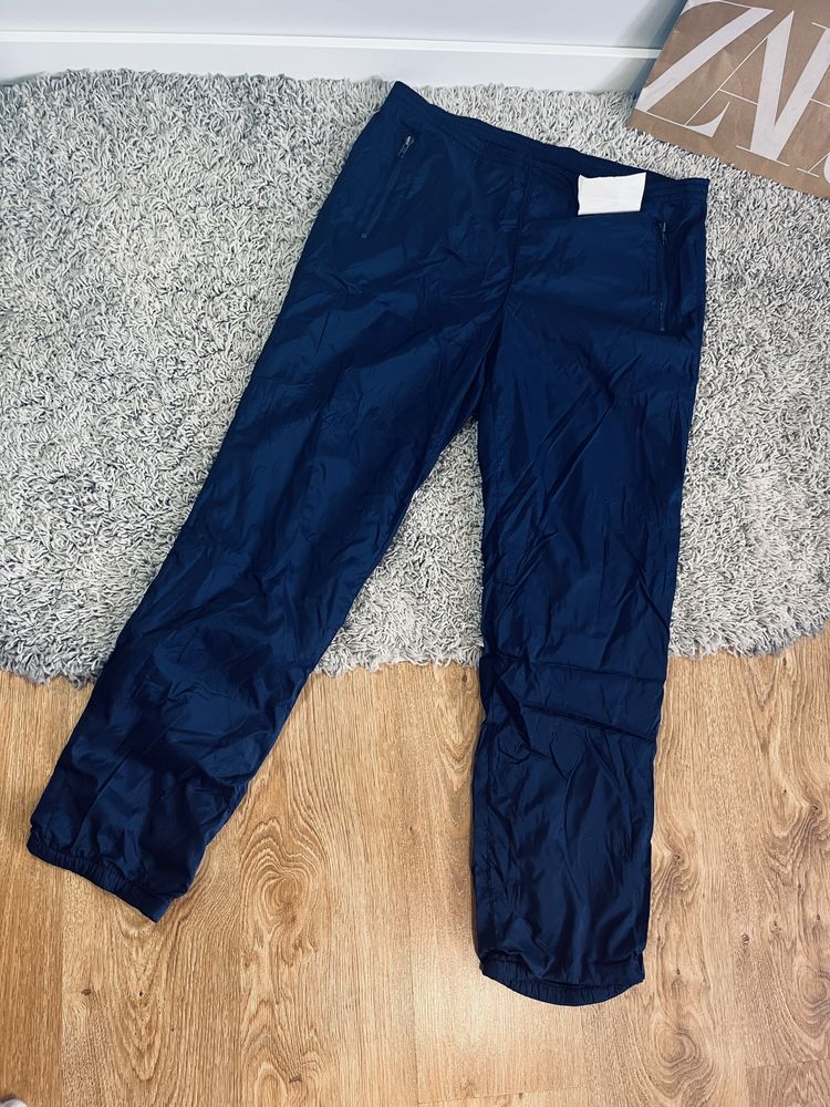 Granatowe meskie spodnie dresowe adidas rozm L na silownie trening